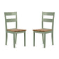 Linwood Set of 2 Sage Green and Natural Dining Chairs