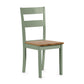 Linwood Set of 2 Sage Green and Natural Dining Chairs