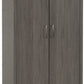 Lisbon 2 Door Wardrobe - BLACK WOOD GRAIN
