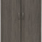 Lisbon 2 Door Wardrobe - BLACK WOOD GRAIN