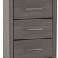 Lisbon 3 Drawer Bedside - Black Wood Grain