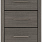 Lisbon 3 Drawer Bedside - Black Wood Grain