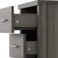 Lisbon 3 Drawer Bedside - BLACK WOOD GRAIN