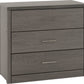 Lisbon 3 Drawer Chest - BLACK WOOD GRAIN