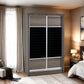 Lisbon 2 Door Sliding Wardrobe - Black Wood Grain