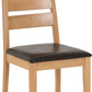 Logan Chair (Box of 2) - OAK VARNISH/BROWN PU