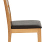 Logan Chair (Box of 2) - OAK VARNISH/BROWN PU