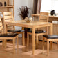 Logan Small Dining Set - OAK VARNISH/BROWN PU