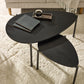 Lorette Black Ash Effect Teardrop Nest of 2 Coffee Tables