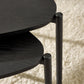 Lorette Black Ash Effect Teardrop Nest of 2 Coffee Tables
