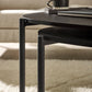 Lorette Black Ash Effect Teardrop Nest of 2 Coffee Tables