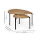 Lorette Oak Effect Teardrop Nest of 2 Coffee Tables