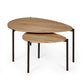 Lorette Oak Effect Teardrop Nest of 2 Coffee Tables
