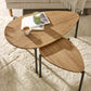 Lorette Oak Effect Teardrop Nest of 2 Coffee Tables