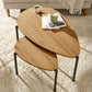 Lorette Oak Effect Teardrop Nest of 2 Coffee Tables