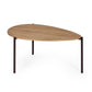 Lorette Oak Effect Teardrop Nest of 2 Coffee Tables