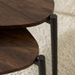 Lorette Walnut Effect Teardrop Nest of 2 Coffee Tables