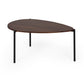 Lorette Walnut Effect Teardrop Nest of 2 Coffee Tables