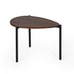 Lorette Walnut Effect Teardrop Nest of 2 Coffee Tables