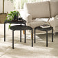Lorette Black Ash Effect Teardrop Nest of 3 Side Tables