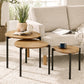 Lorette Oak Effect Teardrop Nest of 3 Side Tables