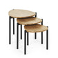 Lorette Oak Effect Teardrop Nest of 3 Side Tables