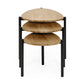 Lorette Oak Effect Teardrop Nest of 3 Side Tables