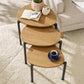 Lorette Oak Effect Teardrop Nest of 3 Side Tables