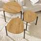 Lorette Oak Effect Teardrop Nest of 3 Side Tables