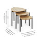 Lorette Oak Effect Teardrop Nest of 3 Side Tables