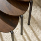 Lorette Walnut Effect Teardrop Nest of 3 Side Tables