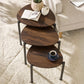 Lorette Walnut Effect Teardrop Nest of 3 Side Tables