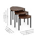 Lorette Walnut Effect Teardrop Nest of 3 Side Tables
