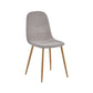 Set of 4 Lottie Beige Chenille Upholstered Dining Chairs