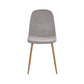 Set of 4 Lottie Beige Chenille Upholstered Dining Chairs