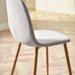 Set of 4 Lottie Beige Chenille Upholstered Dining Chairs