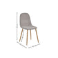 Set of 4 Lottie Beige Chenille Upholstered Dining Chairs