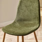 Set of 4 Lottie Olive Green Chenille Upholstered Dining Chairs