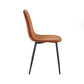 Set of 4 Lottie Orange Chenille Upholstered Dining Chairs