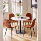 Set of 4 Lottie Orange Chenille Upholstered Dining Chairs