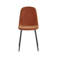 Set of 4 Lottie Orange Chenille Upholstered Dining Chairs