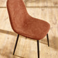 Set of 4 Lottie Orange Chenille Upholstered Dining Chairs