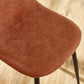 Set of 4 Lottie Orange Chenille Upholstered Dining Chairs