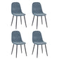 Set of 4 Lottie Denim Blue Chenille Upholstered Dining Chairs