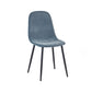 Set of 4 Lottie Denim Blue Chenille Upholstered Dining Chairs