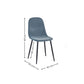 Set of 4 Lottie Denim Blue Chenille Upholstered Dining Chairs
