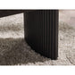 Louis Fluted Compact Coffee Table - Black