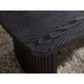 Louis Fluted Compact Coffee Table - Black