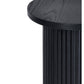 Louis Fluted Drinks Table - Black