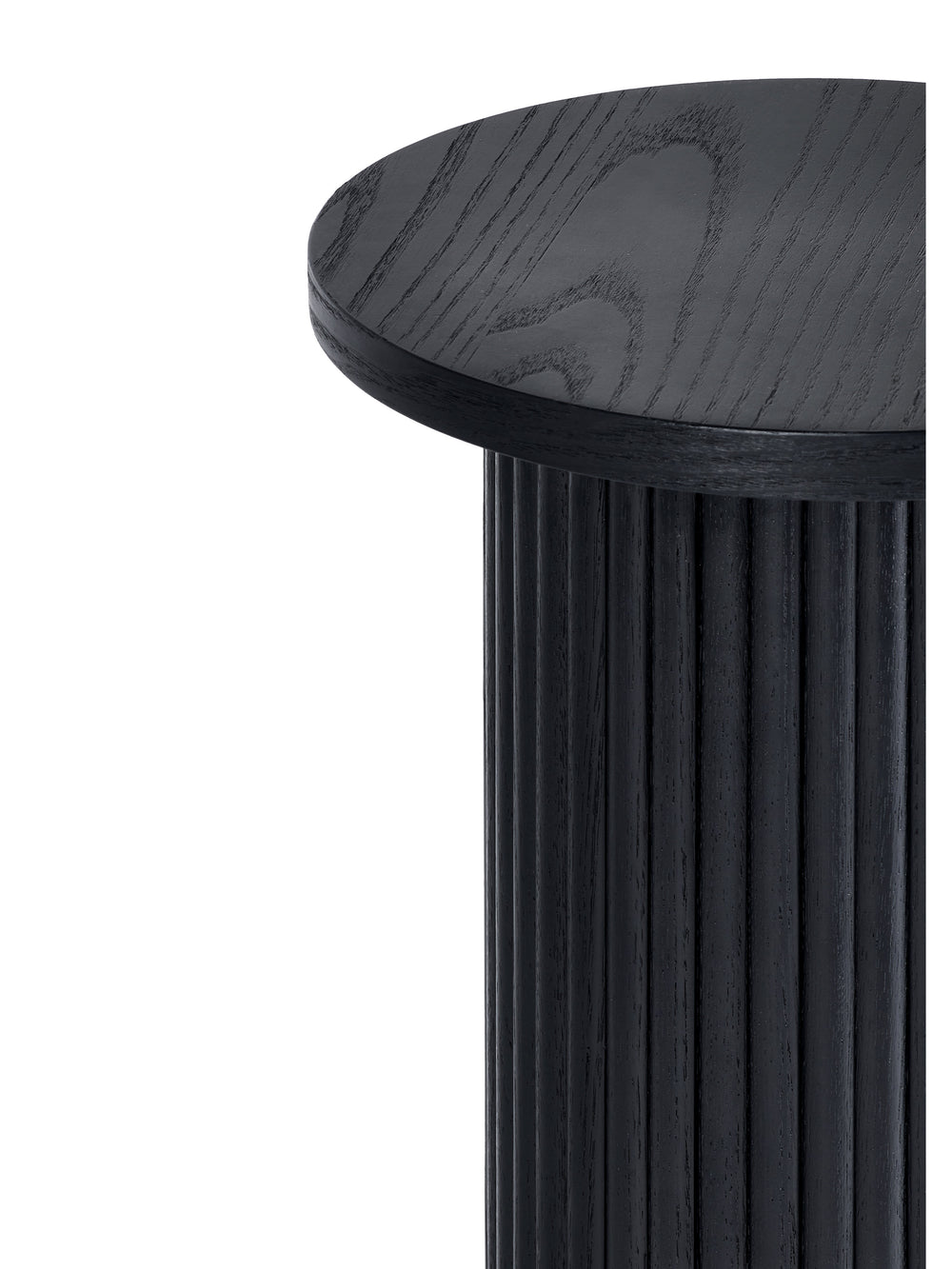 Louis Fluted Drinks Table - Black